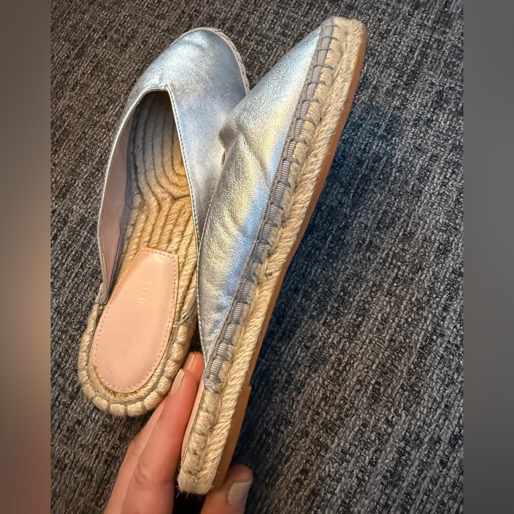 Avec Les Filles Metallic Silver Espadrilles - Picture 3 of 6